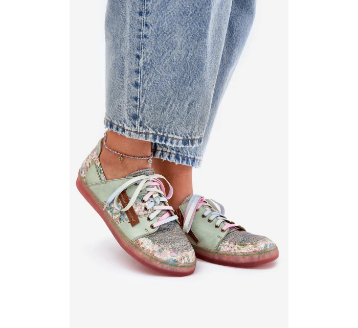 Kožené Polobotky Dámské model 21691340 Světle Zelené - Maciejka