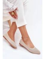 Síťované Textilní Baleríny Dámské Béžové model 21702996 - Boto Síťované Textilní Baleríny Dámské Béžové model 21702996 - Boto