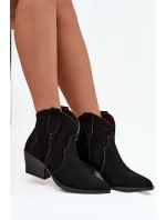 Nazouvací dámské kozačky z přírodního semiše černé model 21713735 - Boto Nazouvací dámské kozačky z přírodního semiše černé model 21713735 - Boto