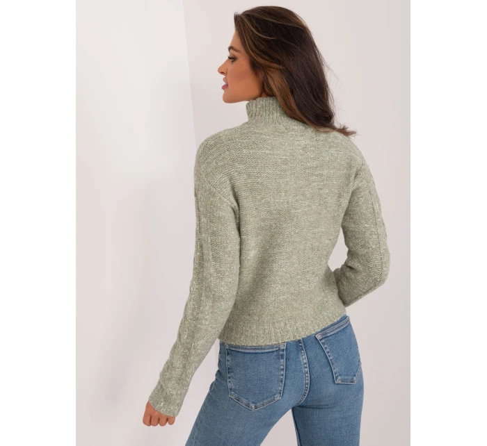 Sweter TW SW model 19525724 pistacjowy - FPrice Sweter TW SW model 19525724 pistacjowy - FPrice