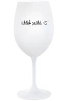 ÚKLID POČKÁ - bílá  sklenice na víno 350 ml