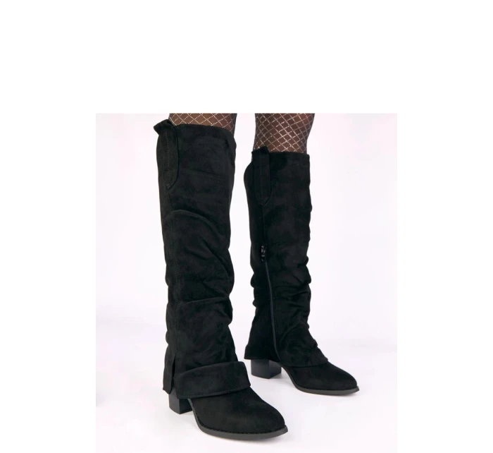 Kozačky na podpatku model 221633 Solea Kozačky na podpatku model 221633 Solea