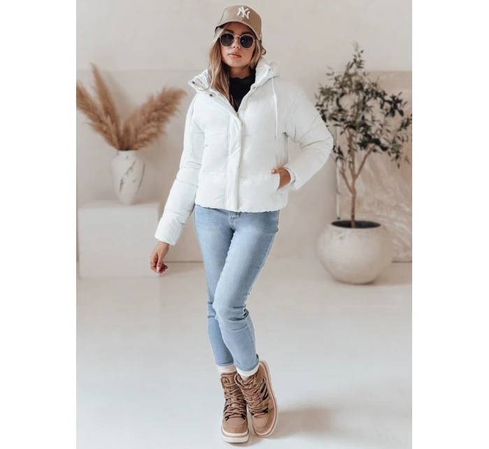Dámská prošívaná zimní bunda SNOWLIKE s kapucí bílá FashionStreet TY4932