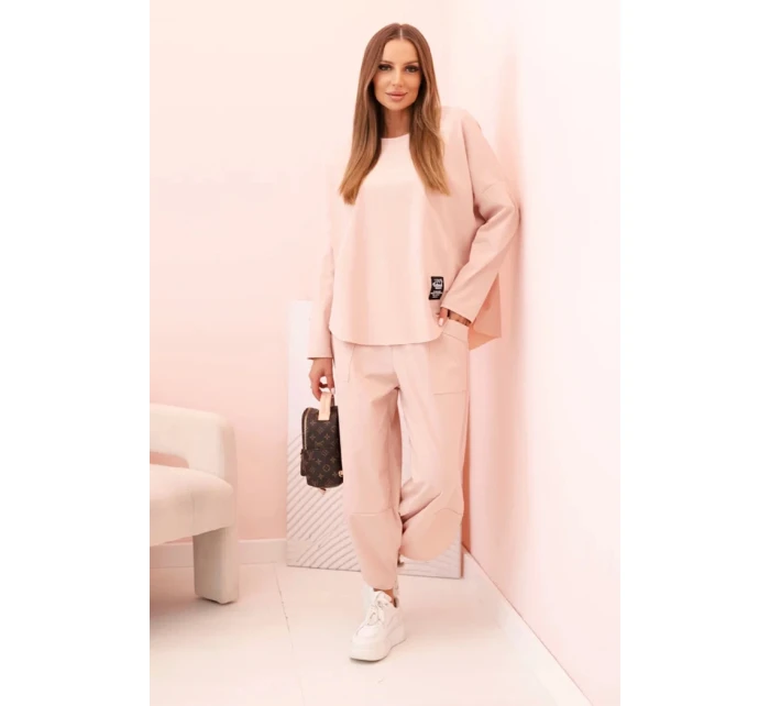 Komplet new punto bluza + model 21214013 tmavě pudrově růžová - K-Fashion Komplet new punto bluza + model 21214013 tmavě pudrově růžová - K-Fashion