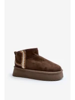 Sněhule na platformě se vzorem tmavě zelené model 21645946 - Boto