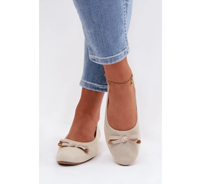 Baleríny s Mašlí Béžové Amelivra