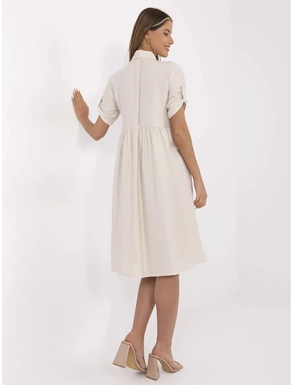 Šaty MI SK model 21078334 béžové - FPrice Šaty MI SK model 21078334 béžové - FPrice