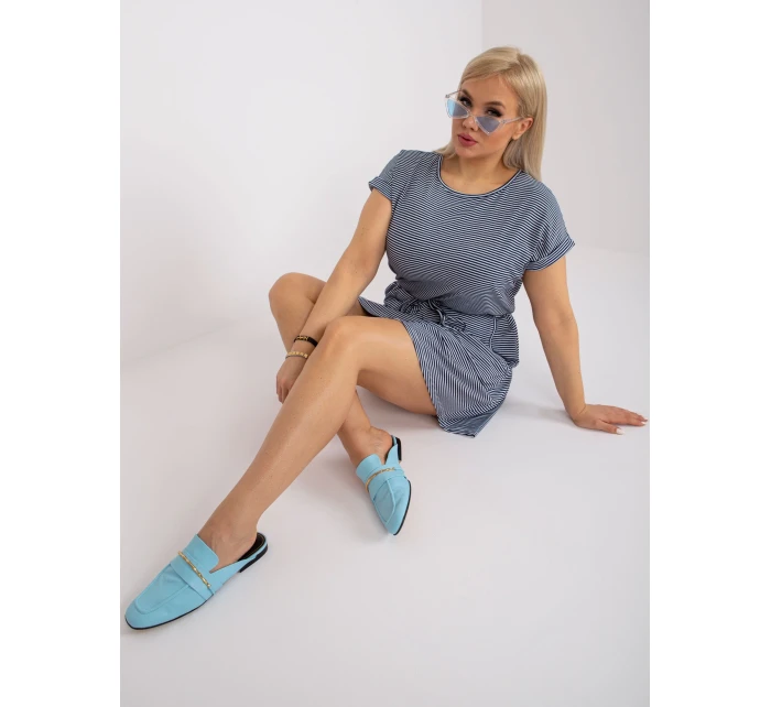 Šaty RV SK 6632.25 bílé a tmavě modré