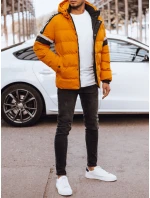 Pánská prošívaná zimní bunda žlutá FashionStreet TX4567