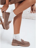 Dámské semišové béžové mokasíny FashionStreet ZY1126