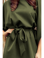 SOFIA Dámské šaty v khaki barvě model 15557600 - numoco