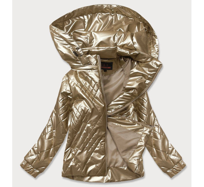 Zlatá dámská lesklá bunda model 16149233 - 6&8 Fashion