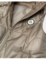 Tenké bez rukávů s kontrastním lemováním Goodlookin beige (B8583-12)