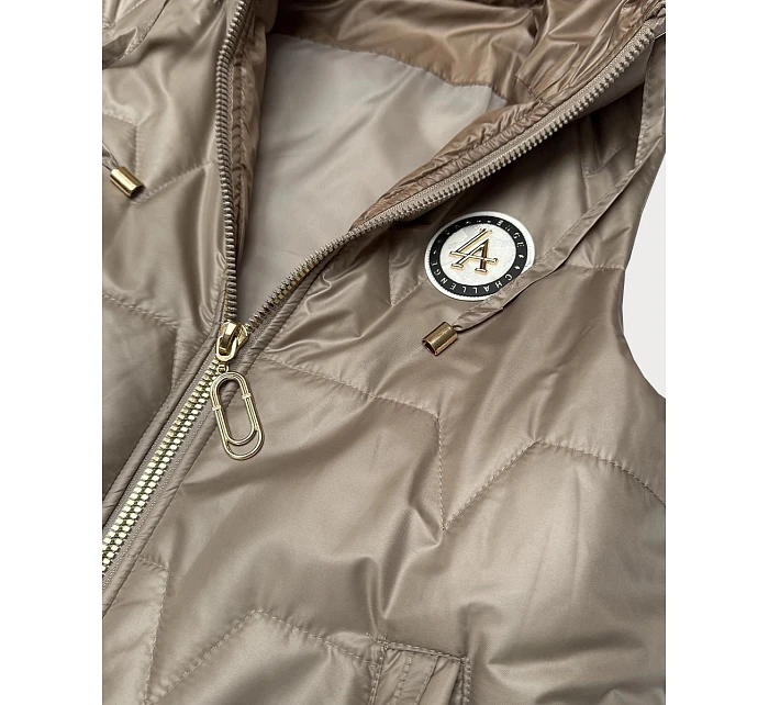 Tenké bez rukávů s kontrastním lemováním Goodlookin beige (B8583-12)