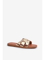 Ploché Dámské Sandály Z Zlaté model 21661048 - EVENTO Ploché Dámské Sandály Z Zlaté model 21661048 - EVENTO