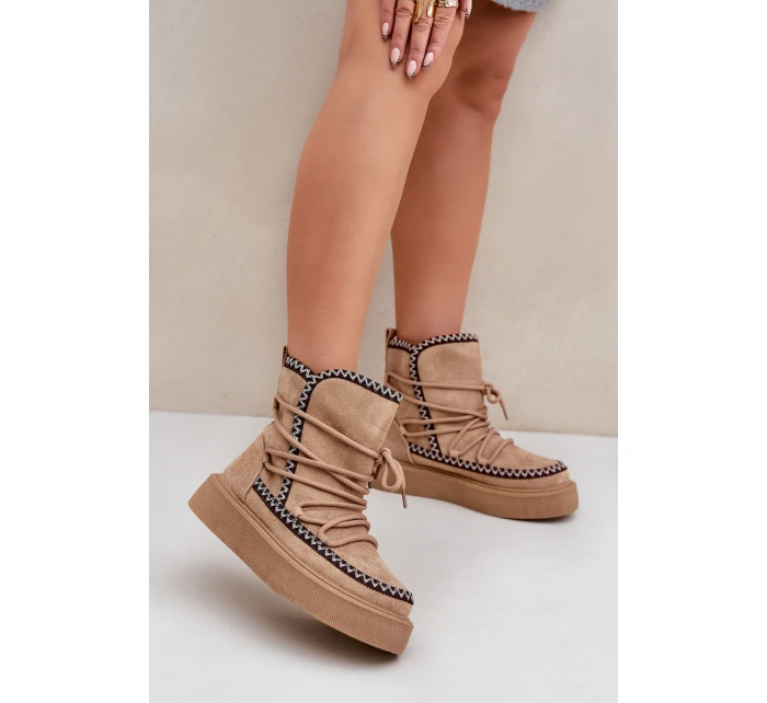 Dámské Sněhule S Na Platformě Hnědé model 21680237 - Boto Dámské Sněhule S Na Platformě Hnědé model 21680237 - Boto