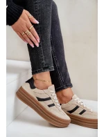 Zazoo N1176 Semišové Tenisky Na Platformě Béžové Zazoo N1176 Semišové Tenisky Na Platformě Béžové