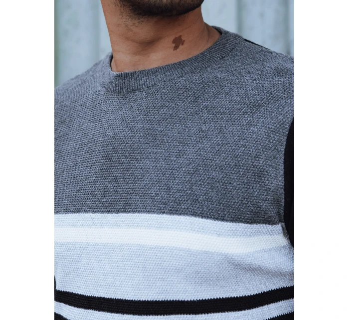 Pánský šedočerný svetr FashionStreet WX2206