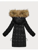 Černá dámská bunda s ozdobným prošíváním model 21757932 - J.STYLE Černá dámská bunda s ozdobným prošíváním model 21757932 - J.STYLE