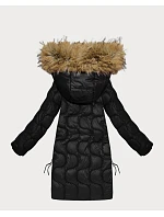 Dámská bunda s ozdobným prošíváním J Style černá (5M3351-392)
