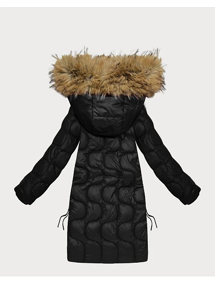 Černá dámská bunda s ozdobným prošíváním model 21757932 - J.STYLE