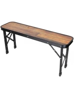 Skládací kempingový turistický stůl 90x60x70 cm a 2 lavice 87x23x39 cm Dřevo