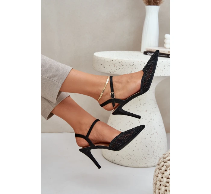 Ozdobené Lodičky S  Černé model 21684907 - Boto