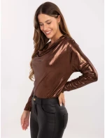 Bluzka DHJ BZ model 21441234 brązowy - FPrice Bluzka DHJ BZ model 21441234 brązowy - FPrice