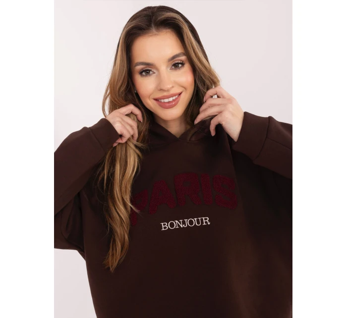 Bluza RV BL model 22020708 ciemny brązowy - FPrice Bluza RV BL model 22020708 ciemny brązowy - FPrice