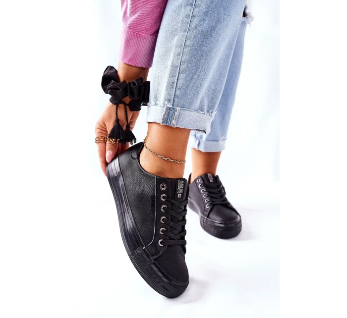 Women's Sneakers On A Platform BIG STAR II274345 Black Women's Sneakers On A Platform BIG STAR II274345 Black