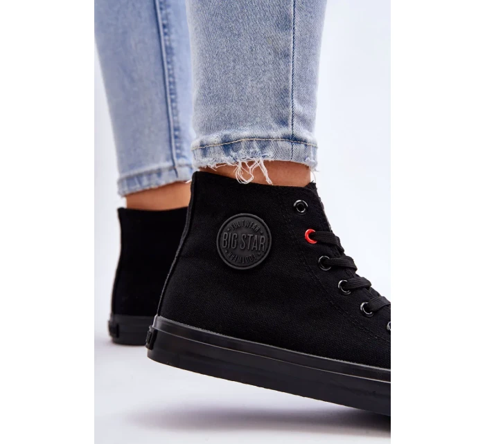 Dámské klasické vysoké tenisky Big Star T274033 Černé Dámské klasické vysoké tenisky Big Star T274033 Černé