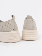 Pěkné hnědé  polobotky dámské platforma