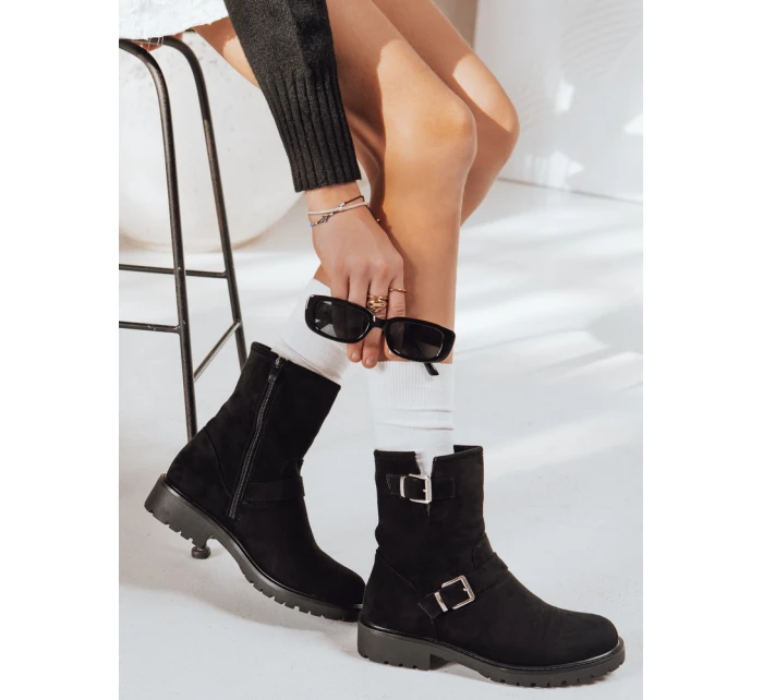 Dámské černé boty FashionStreet ZY1218 Dámské černé boty FashionStreet ZY1218