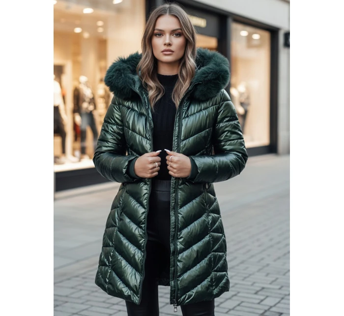 Dámská prošívaná zimní bunda BELLATRIX zelená FashionStreet TY4591z