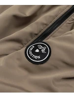 Béžová dámská bunda s kožešinovou podšívkou (B8115-12) Béžová dámská bunda s kožešinovou podšívkou (B8115-12)