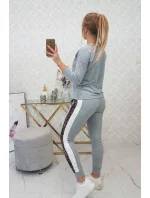 Sada s leopardím potiskem šedá Sada s leopardím potiskem šedá