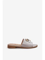 Dámské Sandály S Ozdobami model 21665122 Béžové - S.Barski Dámské Sandály S Ozdobami model 21665122 Béžové - S.Barski