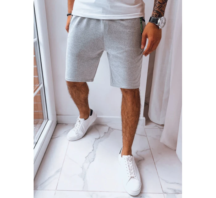FashionStreet pánské světle šedé teplákové kraťasy SX2228
