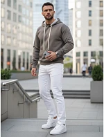 Pánská klokaní mikina s kapucí tmavě šedá FashionStreet BX5955