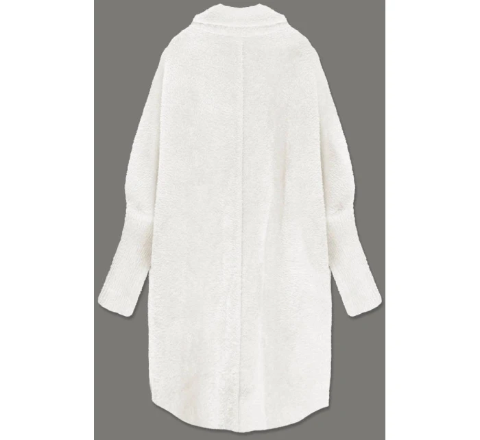 Vlněný přehoz přes oblečení typu "alpaka" v barvě ecru (7108)