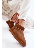 Dámské semišové nízké boty do sněhu Velbloud model 21601961 - Boto