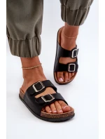 Dámské žabky s přezkami Černé model 21653006 - Boto Dámské žabky s přezkami Černé model 21653006 - Boto