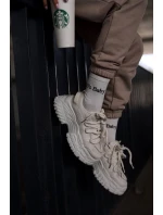 Dámské tenisky na masivní světle béžové model 21667369 - Boto Dámské tenisky na masivní světle béžové model 21667369 - Boto