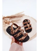 Dívčí sandály se zlatým detailem leopard Lunessa Dívčí sandály se zlatým detailem leopard Lunessa