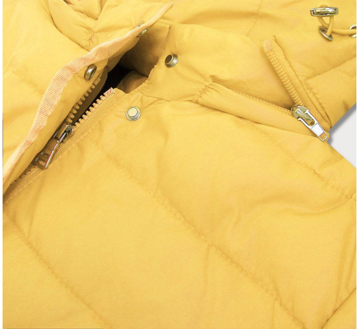 Žlutá dámská prošívaná bunda (W351)