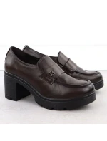 Dámské mokasíny na klínku hnědé Potocki SZ12700