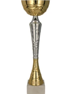 Zlatý a stříbrný kovový pohár TUMA S