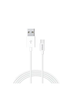 Kabel SAVIO CL-125 (USB typ C - USB 2.0 typ A ; 1m; bílá barva)