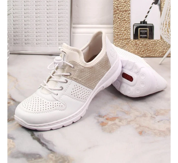 Pohodlná polobotka W model 22033528 bílá - Rieker