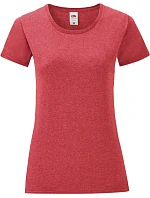 Fruit of the Loom Lady-Fit Iconic 150 T Dámské tričko 16.1432 heather red Fruit of the Loom Lady-Fit Iconic 150 T Dámské tričko 16.1432 heather red